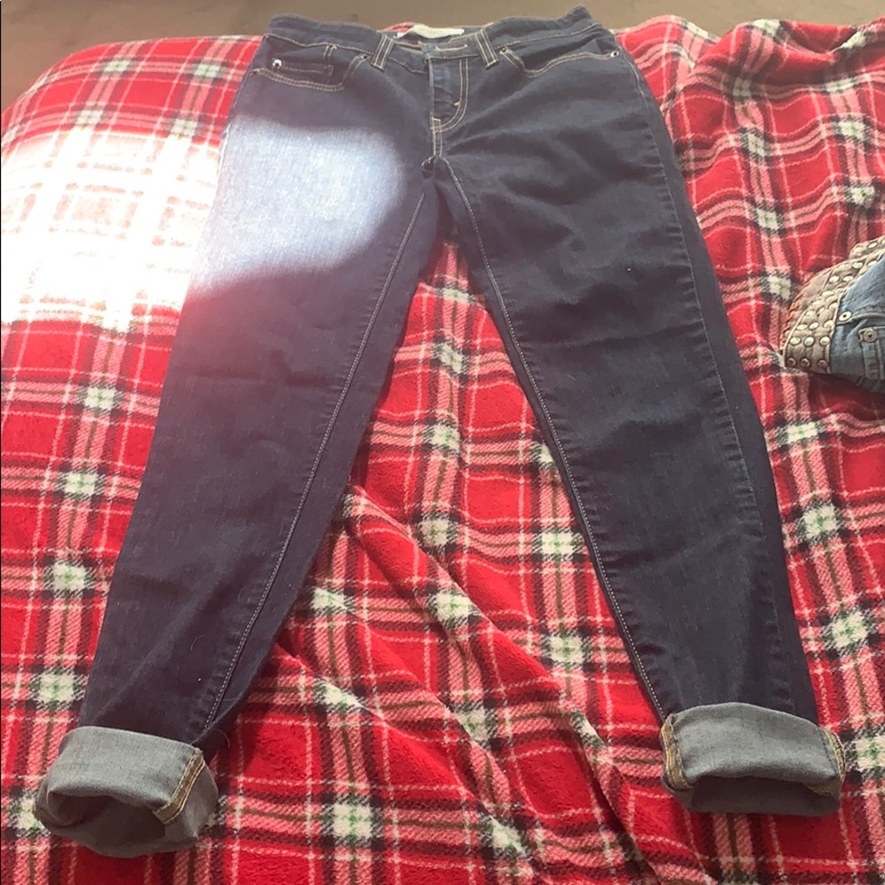Levi brand dark wash jeans
